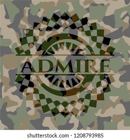 Admire on camouflage pattern