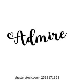 admire text on white background.