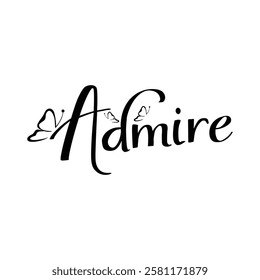 admire text on white background.