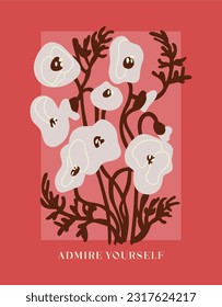 Admire yourself typography slogan for t shirt printing, tee graphic design, vector illustration.