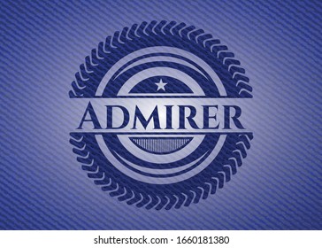 Insignia del almirante con textura de jean. Ilustración vectorial. Detallado.