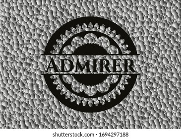 Admirer dark emblem with bubbles background. Retro. Vector Illustration. Detailed.