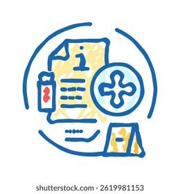 admissible evidence crime doodle icon sketch vector. admissible evidence crime sign. isolated symbol illustration