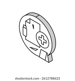 admissible evidence crime isometric icon vector. admissible evidence crime sign. isolated symbol illustration