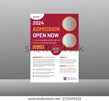  admission creative modern flyer design
