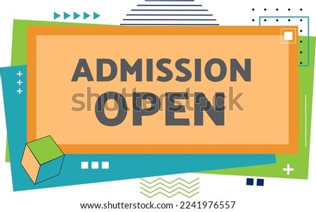 Admission Education Creative Geometric Text Box Line Style Label Vector HD