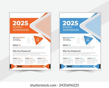 Admission Flyer Design Template, vector, layout