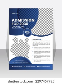 Admission Flyer Template in A4 Size,
Flyer design for Education and Admission