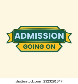 admission going on educational banner