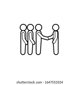 admission icon. Simple thin line, outline vector of conversation icons for ui and ux, website or mobile application