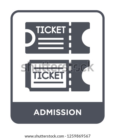 admission icon vector on white background, admission trendy filled icons from Party collection, admission simple element illustration