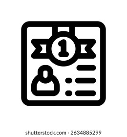 admission line icon. Clean and minimalist vector icon for websites, mobile apps, presentations, and logos. Fully scalable and customizable for any project.