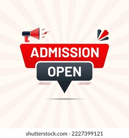 admission open banner for social media template with mega speaker