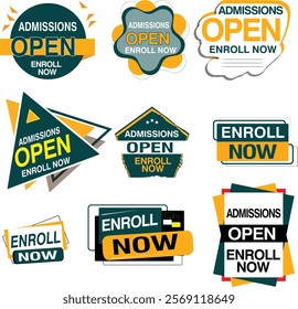 admission open banner social media post template school college university	
