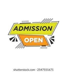 Admission open banner vector template for social media post