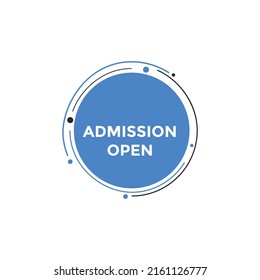 Admission Open Button Admission Open Text Stock Vector (Royalty Free ...