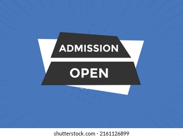 Admission Open Button Admission Open Text Stock Vector (Royalty Free ...