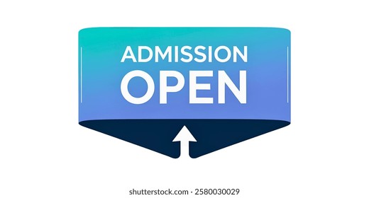 ADMISSION OPEN creative banner,minimalistic flat vector illustration,,plain background
