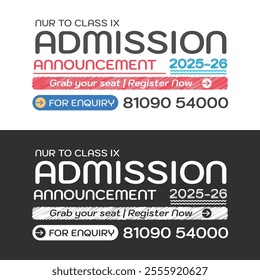 Admission open Design for school banner