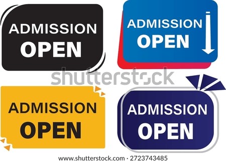 Admission open Flat icon set, design, green, black, Vector icons website illustration, Admission Open Tag Vector Image Transparent,
