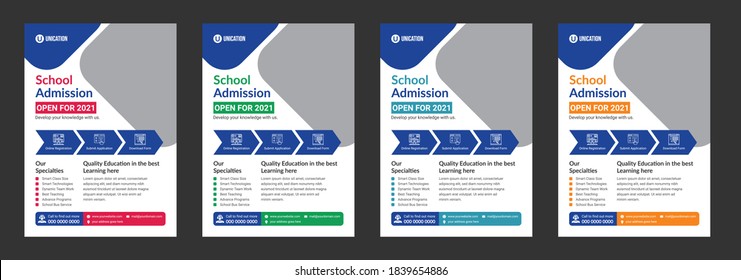 Admission Open Flyer Design Template Vector Education Center brochure, flyer, cover & template, Kids Education Flyer Template, School Flyer, Poster Template for Education Admission