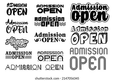 Admission Open logo stock vector images, Admission open symbol illustration