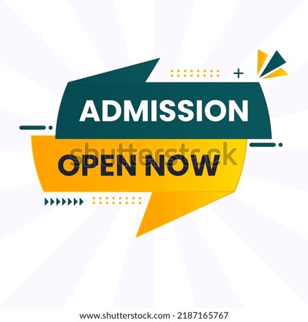 admission open now banner vector