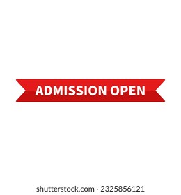 Admission Open In Red Duo Color And Rectangle Shape For Recruitment
