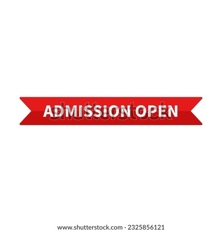 Admission Open In Red Duo Color And Rectangle Shape For Recruitment
