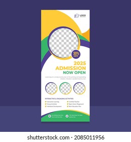 Admission Open Rollup Xbanner Design Template. Back To School Banner 