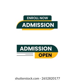 Admission open set of label design 