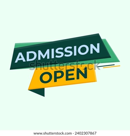 Admission open Tag Abstract Shape for educational banner