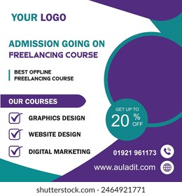 Admission poster design for social media