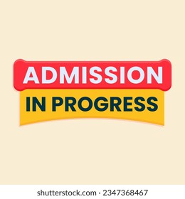 admission in progress educational social media post template