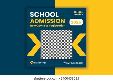 admission social media post, education banner