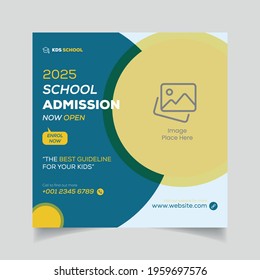 Admission Social Media Post Template
School Admission Social Media Post Design Template