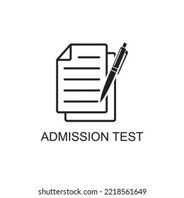 Admission Test Icon , Document Icon