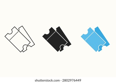 Admission Ticket Icon Vector Collection