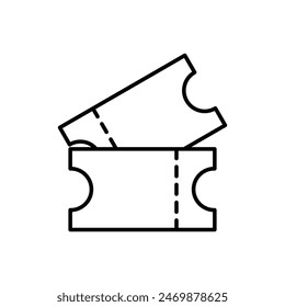 admission ticket icon vector design outline style