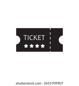 Eintrittskartensymbol, Vektor Event Ticket Symbol auf weißem Hintergrund..eps
