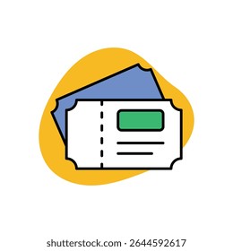 Admission Ticket Icon vector stock illustration