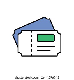 Admission Ticket Icon vector stock illustration