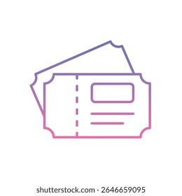 Admission Ticket Icon vector stock illustration