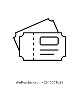 Admission Ticket Icon vector stock illustration