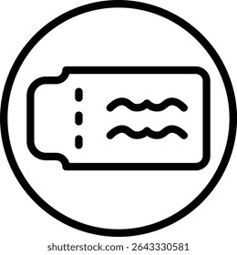 Entwurf des Vektorliniensymbols für das Eintrittsticket