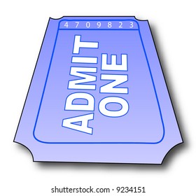 admission ticket with the words - admit one - vector