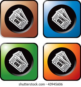 admission tickets colored web buttons