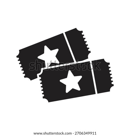 Admission tickets icon symbolizing entry to 2026 New Year events. Ideal for party passes, concerts, and bookings.
