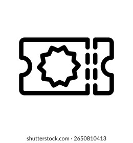 Admissions Pass Graphic Featuring a Decorative Burst Design