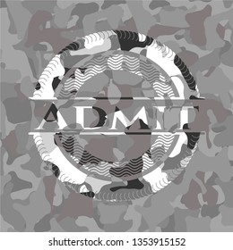 Admit grey camo emblem